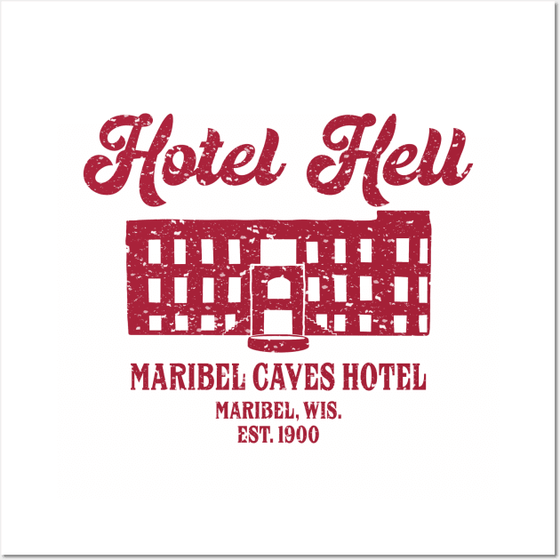 Hotel Hell- Red Wall Art by badgerland